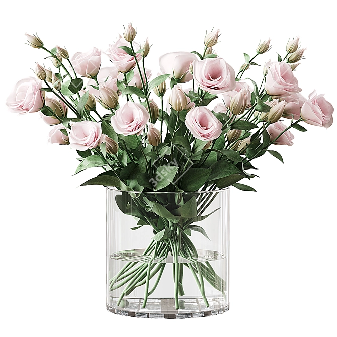 Eustoma & Lisianthus Bouquet Duo 3D model image 2