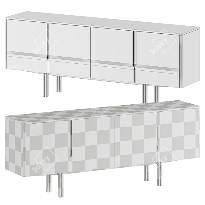 Mid-Century Panamá Sideboard 3D model image 2