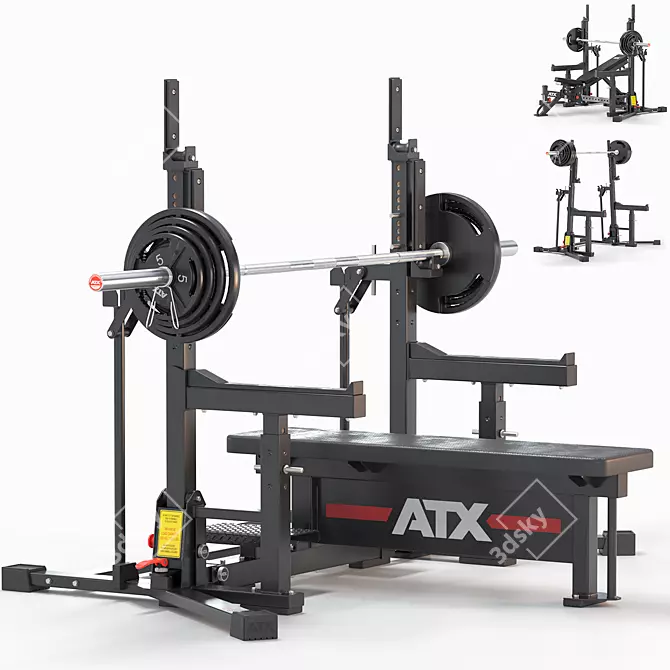 ATX Powerlifting Combo Rack Set 3D model image 1