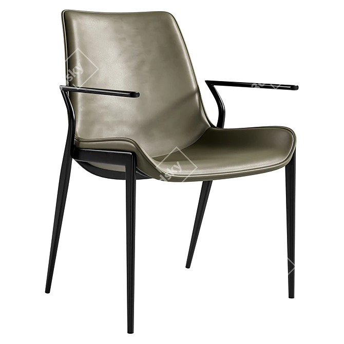 Modern Gray Chair Ehssen 3D model image 1