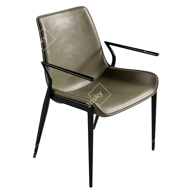 Modern Gray Chair Ehssen 3D model image 4