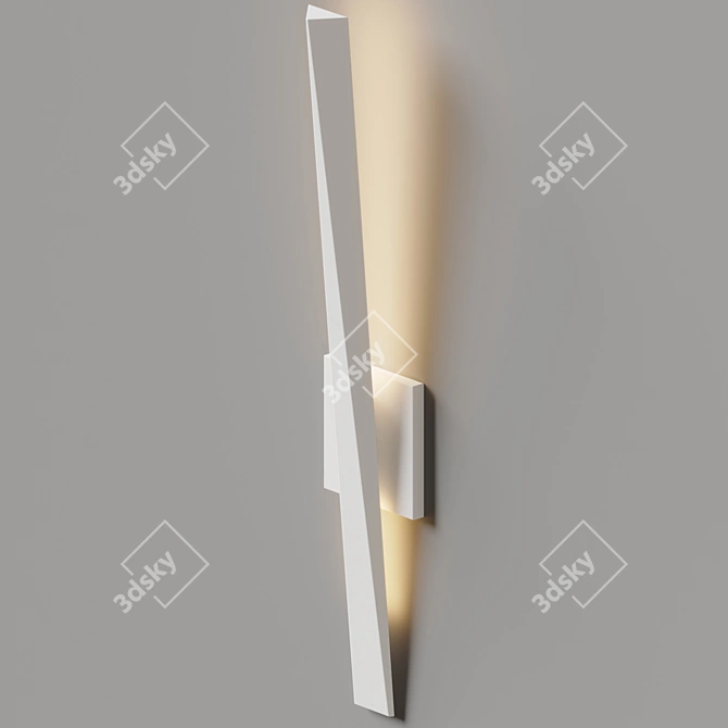 Sleek Blade Design LED Sconce 3D model image 3