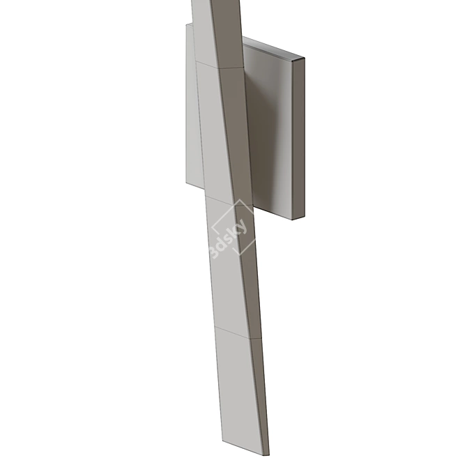 Sleek Blade Design LED Sconce 3D model image 5