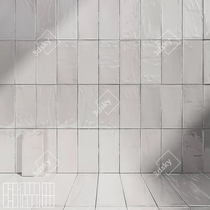 41zero42 HOPS Ceramic Wall Tiles 3D model image 2