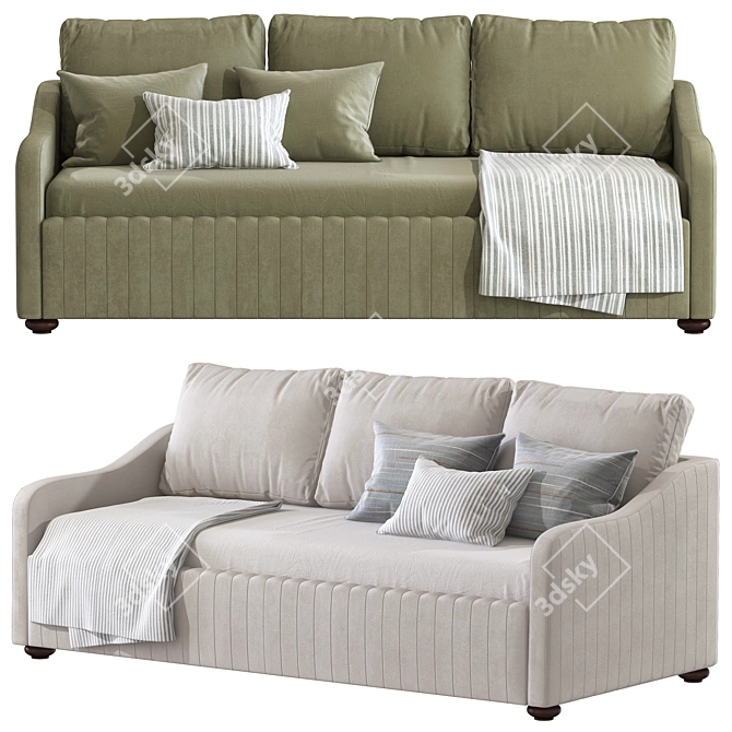 Convertible Sofa Bed KD75 3D model image 3