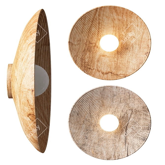 Zen Circle Wall Light 3D model image 1