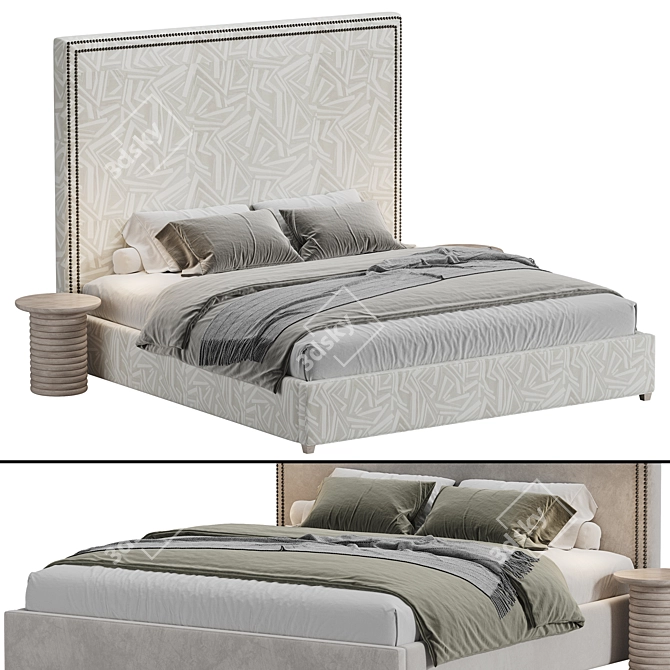 Sophisticated Hamilton Bed Collection 3D model image 1