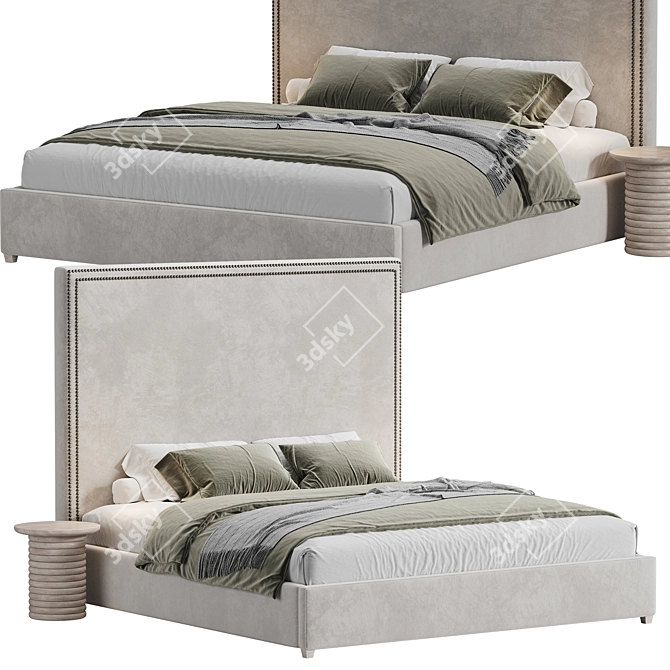 Sophisticated Hamilton Bed Collection 3D model image 2