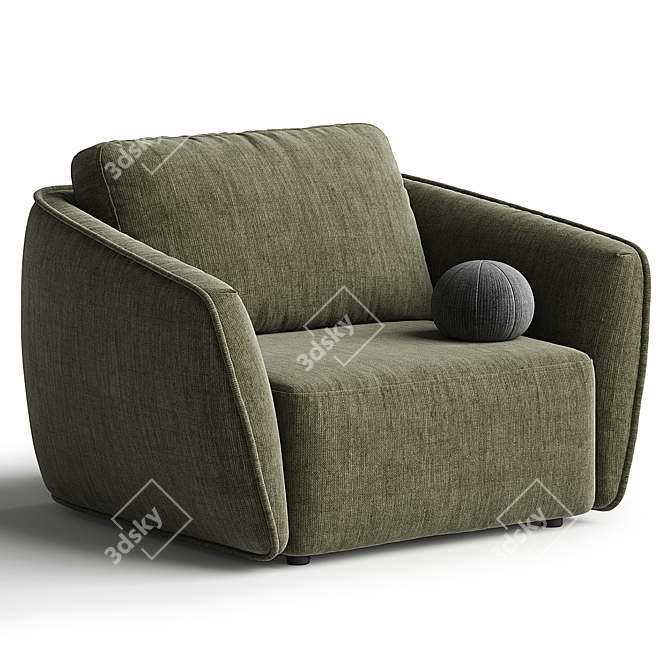 Modern Model Arimchair Montana 3D model image 2