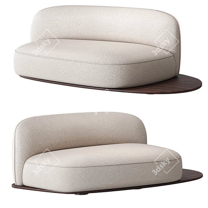 Contemporary Chic Miguel Sofa-inspired Luxury 3D model image 1