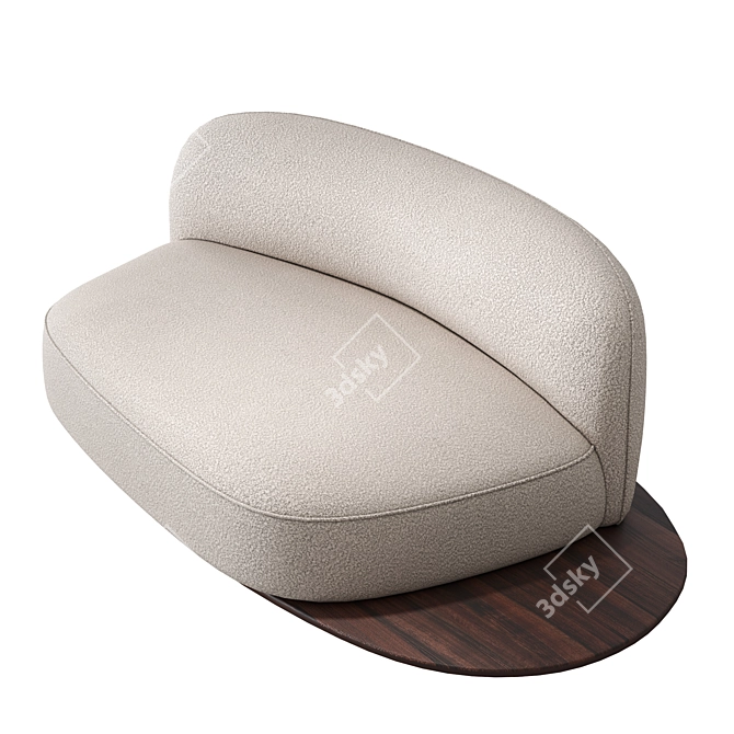 Contemporary Chic Miguel Sofa-inspired Luxury 3D model image 2