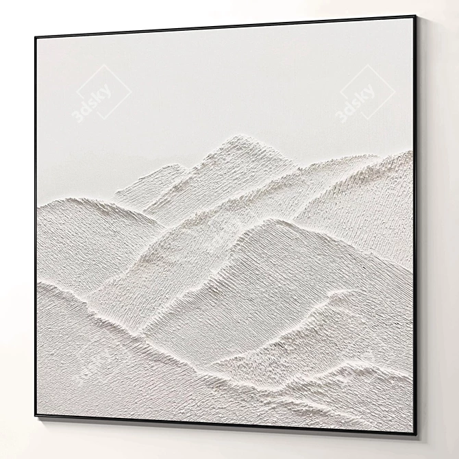 Square Plaster Frames Set, Abstract 3D model image 6