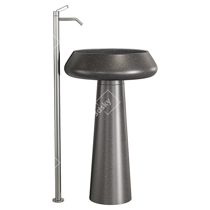 Agape Marble Washbasin Outdoor 3D model image 2