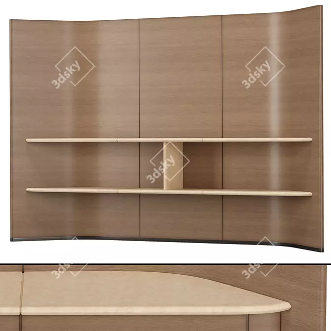 Luxury Trust Office Screen Panels 3D model image 2