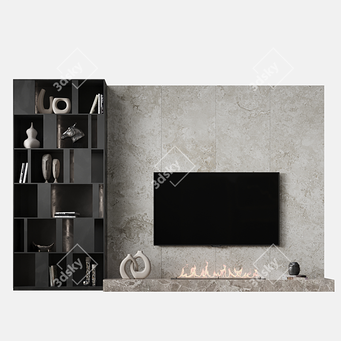 Translation of "TV Wall 12" to Russian: ТВ Стена 12

 Modern TV Wall Mount Stand 3D model image 1