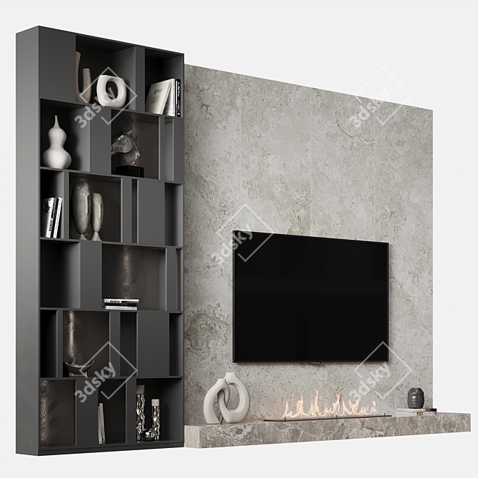 Translation of "TV Wall 12" to Russian: ТВ Стена 12

 Modern TV Wall Mount Stand 3D model image 2