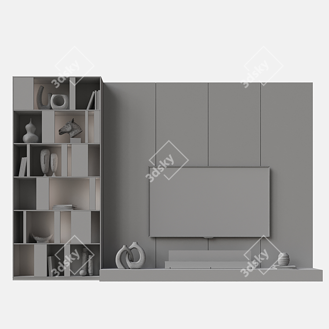 Translation of "TV Wall 12" to Russian: ТВ Стена 12

 Modern TV Wall Mount Stand 3D model image 4