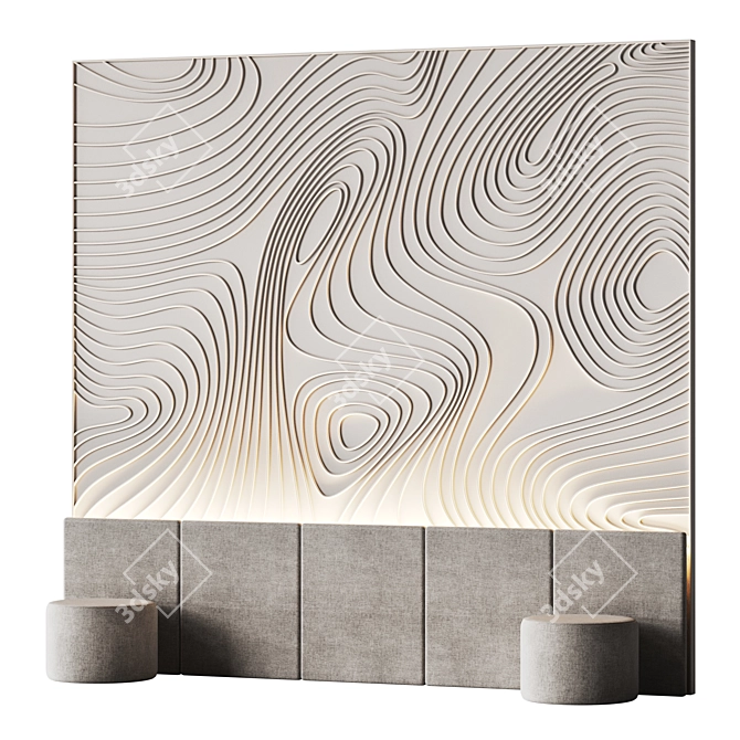 Soft Pattern Wall Panel EOF 3D model image 1