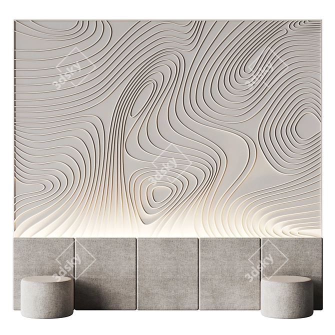 Soft Pattern Wall Panel EOF 3D model image 4