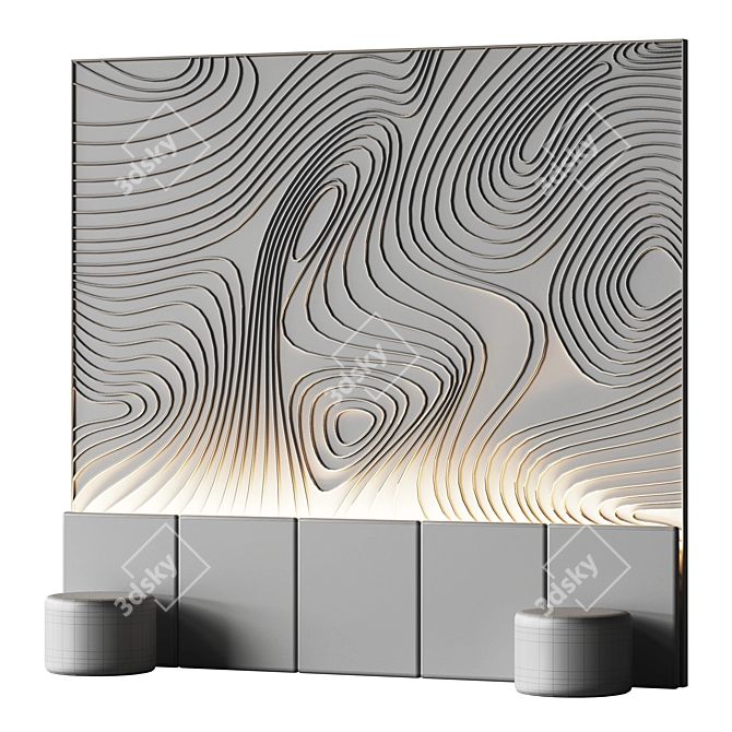 Soft Pattern Wall Panel EOF 3D model image 5