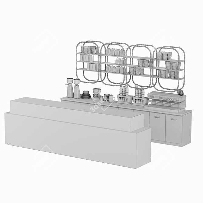 Dessert Display Showcase Archive 3D model image 3