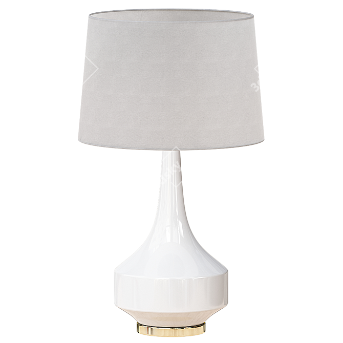 Modern White Table Lamp, Version 2013 3D model image 2