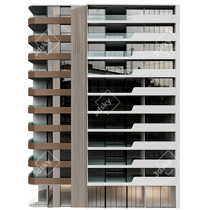 Modern Urban Building Design Kit 3D model image 3