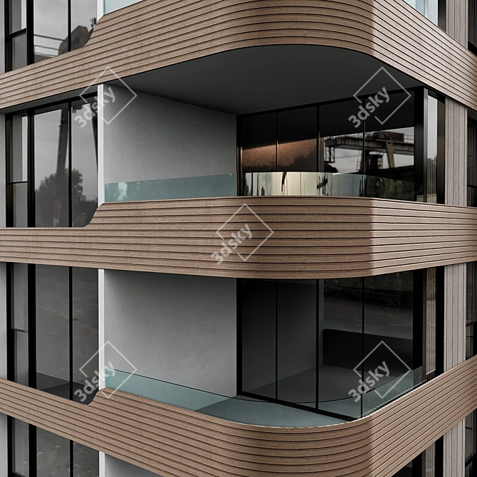 Modern Urban Building Design Kit 3D model image 5