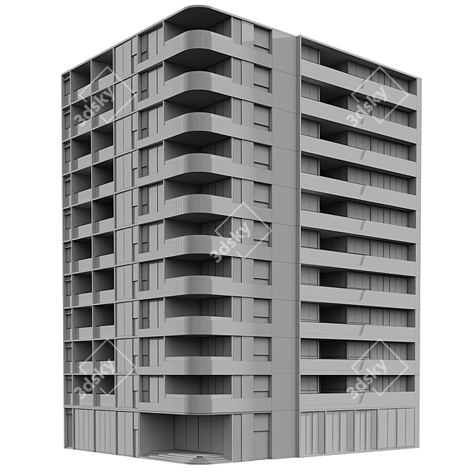 Modern Urban Building Design Kit 3D model image 6