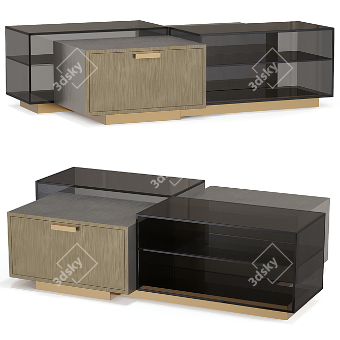 Modern Cube Center Table Display 3D model image 1