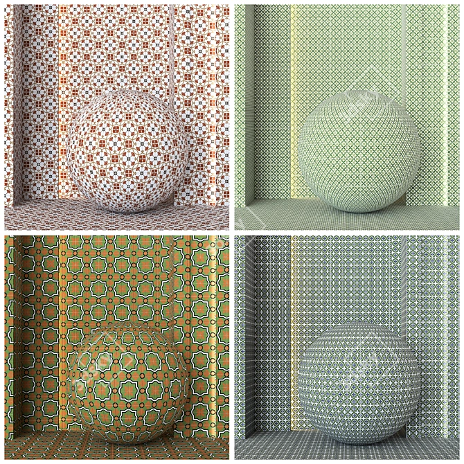 23 Color Ceramics Texture Set 3D model image 5