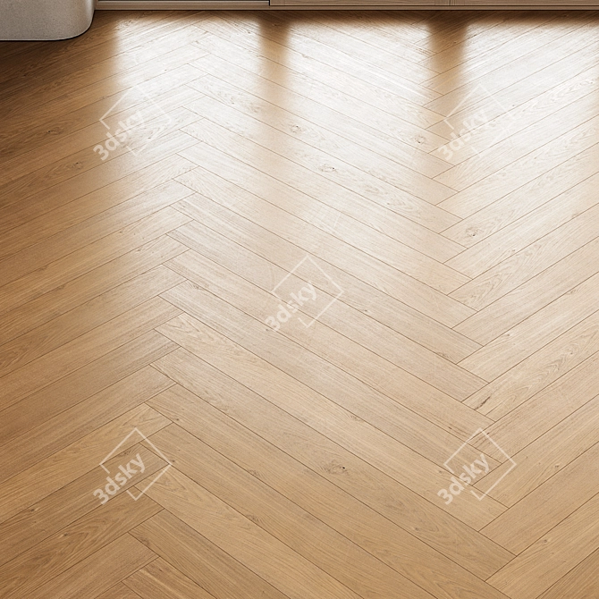 Wood Parquet Flooring Texture Pack 3D model image 5