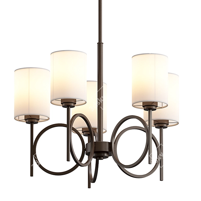 Modern Halo Chandelier Light Fixture 3D model image 1