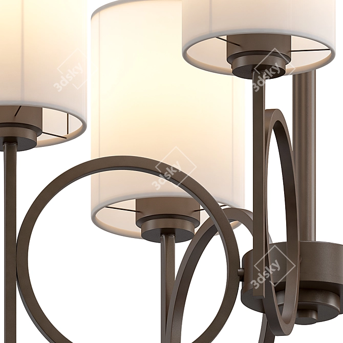 Modern Halo Chandelier Light Fixture 3D model image 2