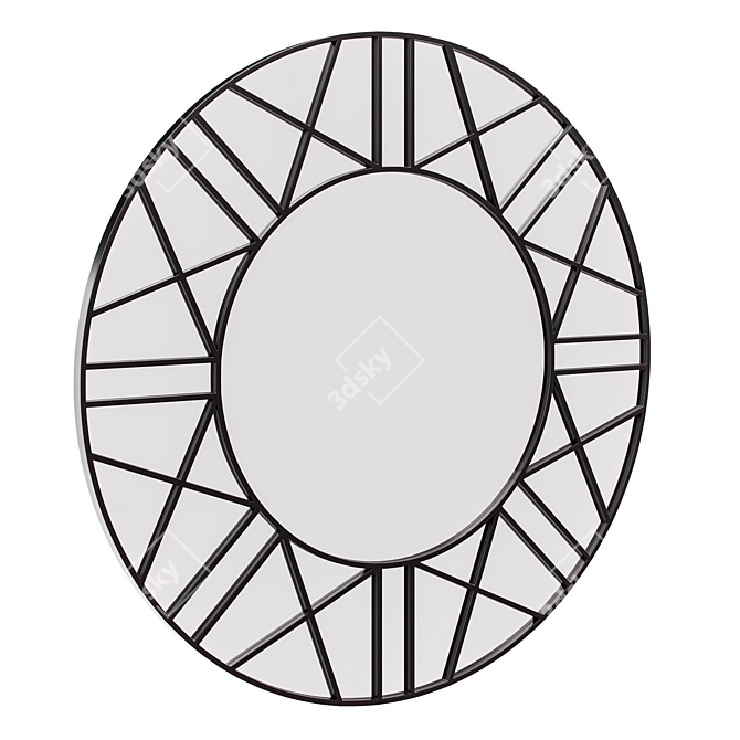 Round Mirror with Segments 3D model image 1