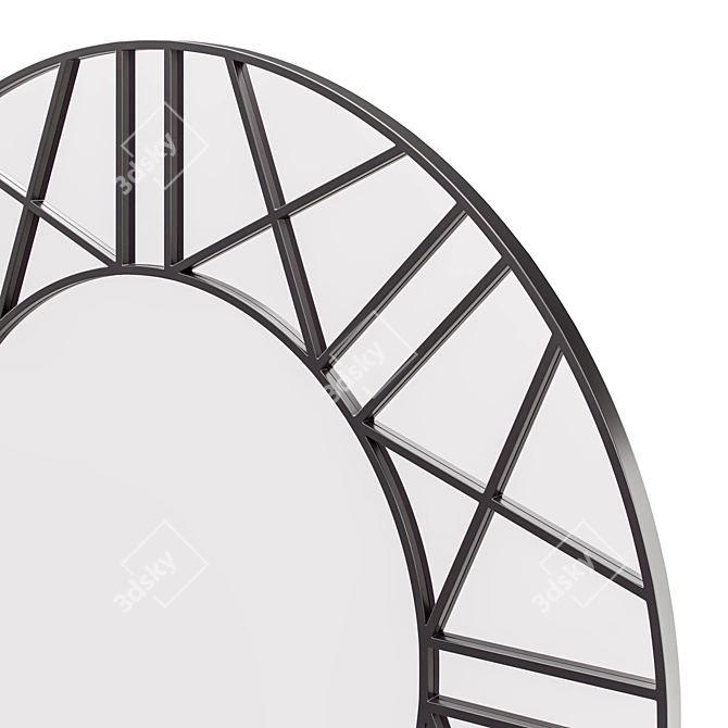 Round Mirror with Segments 3D model image 4