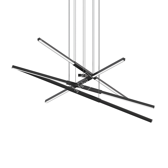 Sleek Modern Design Lighting Fixture 3D model image 2