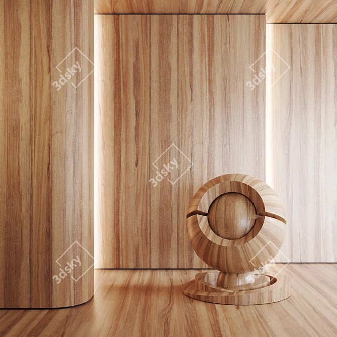 High-Quality Seamless Walnut Valencia Texture 3D model image 1