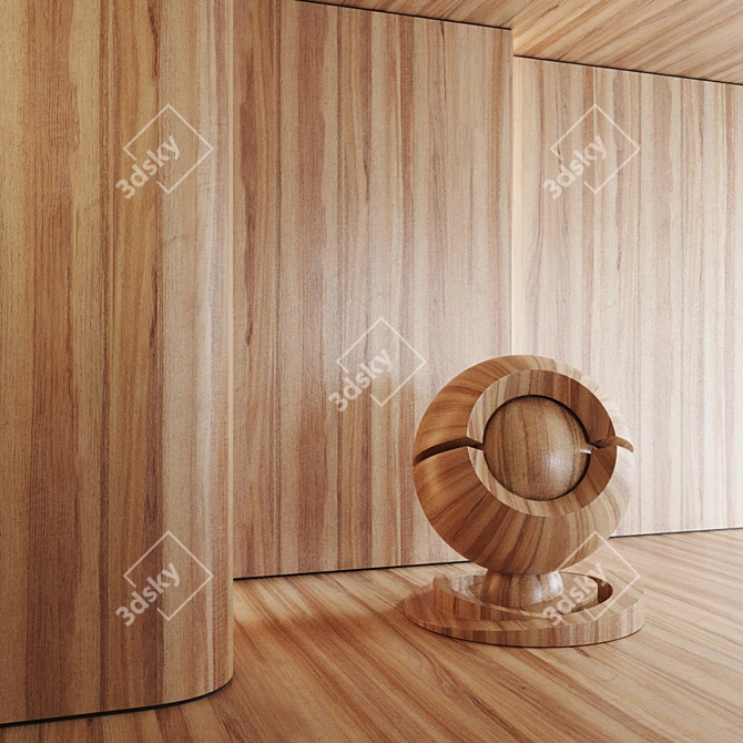 High-Quality Seamless Walnut Valencia Texture 3D model image 3