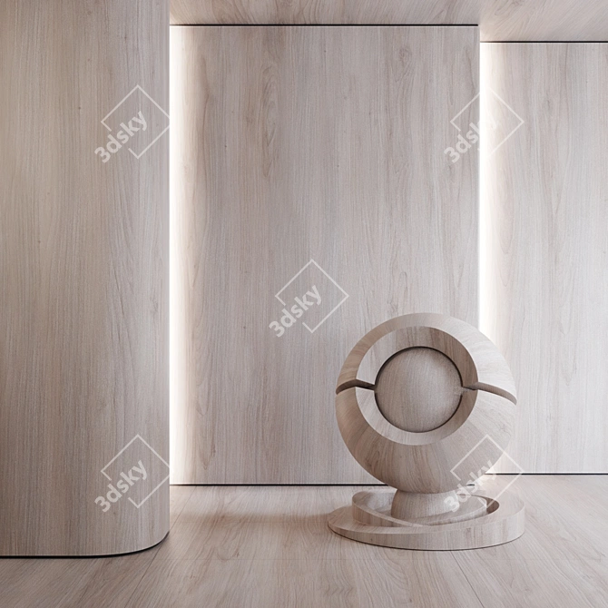 Premium Walnut Moondance Wood Texture 3D model image 1