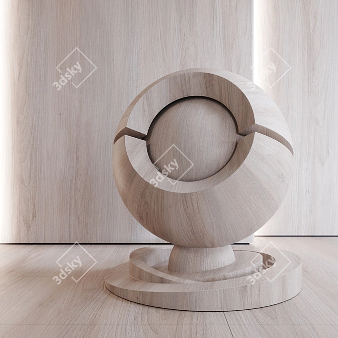 Premium Walnut Moondance Wood Texture 3D model image 2