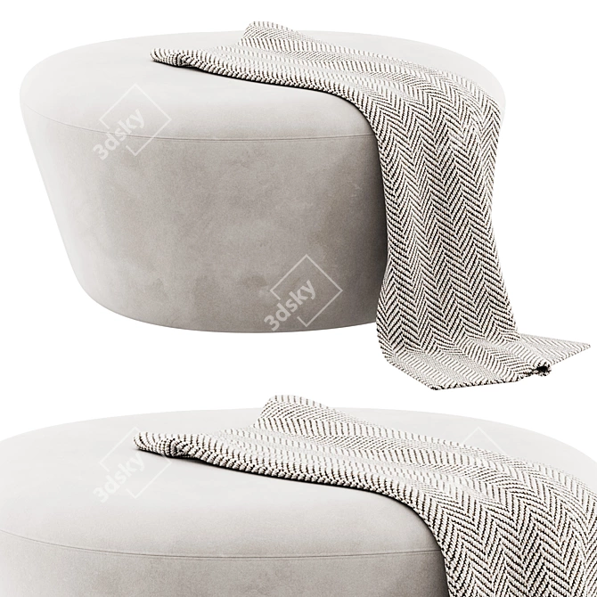 Modern Beat Pouf by Andreu World 3D model image 3