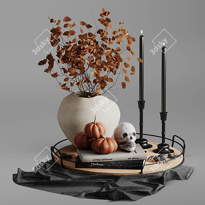 Halloween Decor Set 05 - Quality Models 3D model image 1