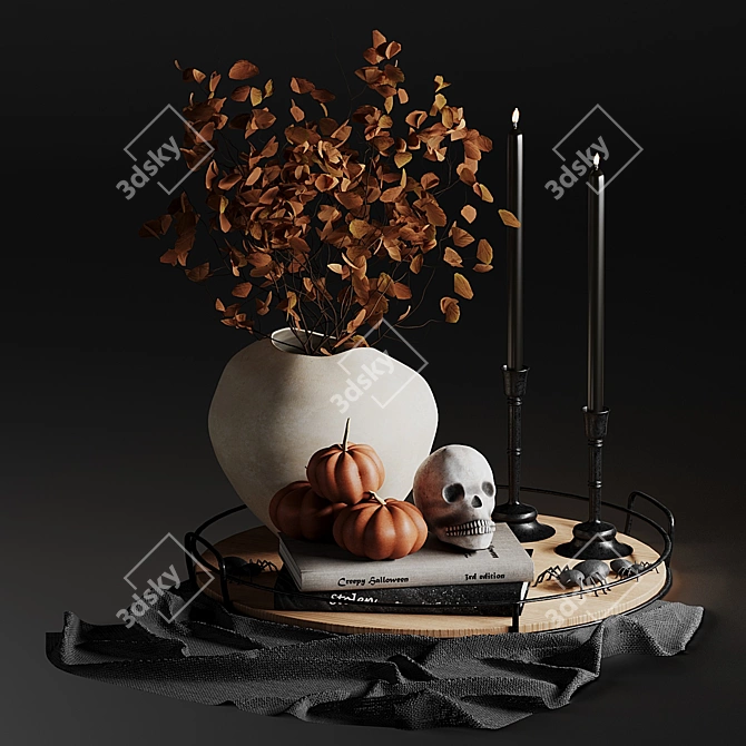 Halloween Decor Set 05 - Quality Models 3D model image 2