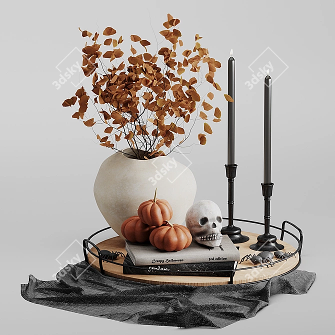 Halloween Decor Set 05 - Quality Models 3D model image 6