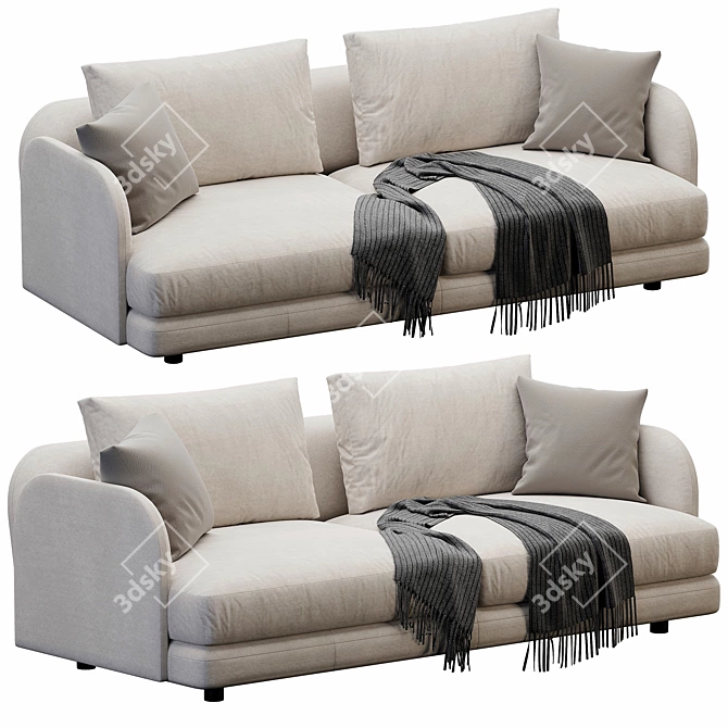 Modern Italian Avalon Sofa Set 3D model image 1