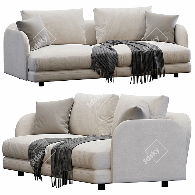 Modern Italian Avalon Sofa Set 3D model image 5