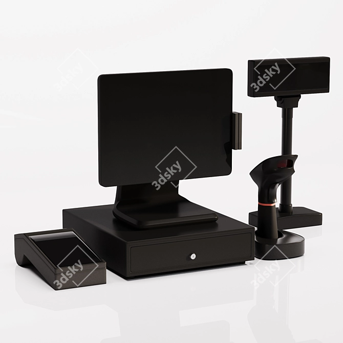  All-In-One POS System Package 3D model image 4