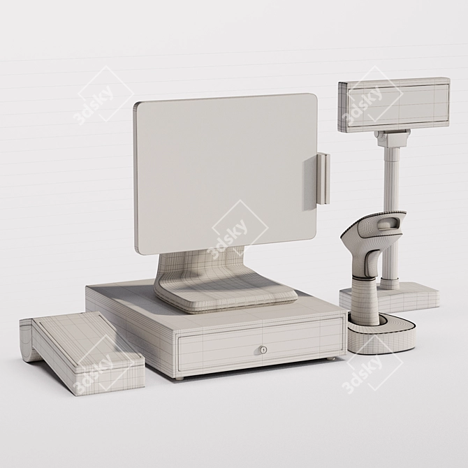  All-In-One POS System Package 3D model image 5