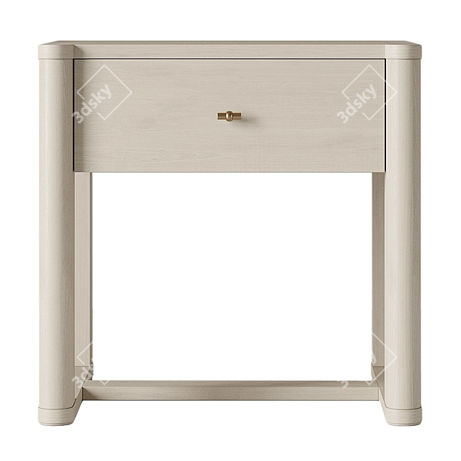 HULL BEDSIDE TABLE: Elegant Nightstand 3D model image 2